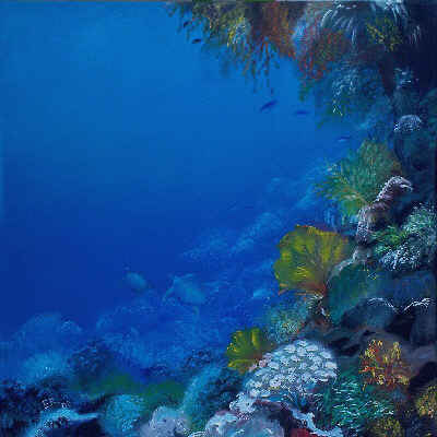 Korallenleben I, 2008, Öl auf Leinwand, 40x40 cm